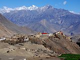 
As I ascended from Jharkot (3500m) towards Muktinath, I looked back to catch a magnificent view in the early morning sun of Jharkot.
